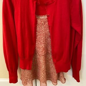 Darling Cabi camisole and sweater set